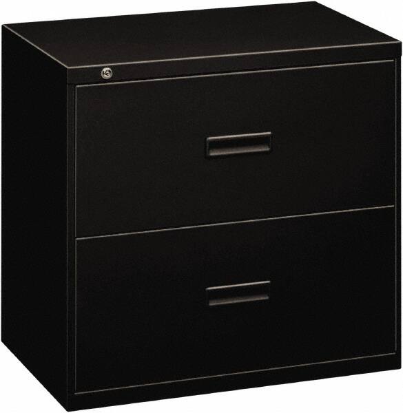 Horizontal File Cabinet: 2 Drawers, Steel, Black MPN:BSX432LP