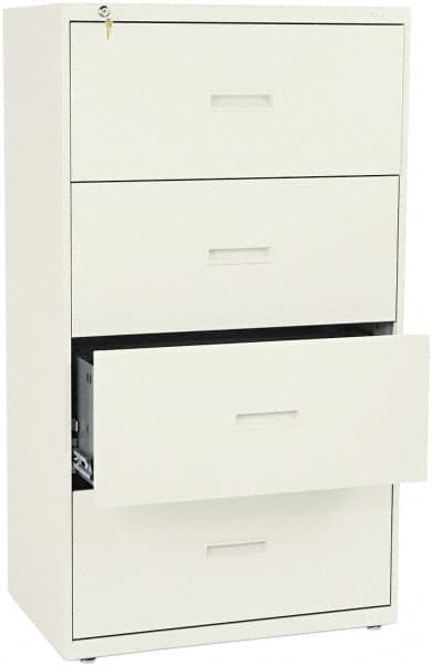 Horizontal File Cabinet: 4 Drawers, Steel, Putty MPN:BSX434LL