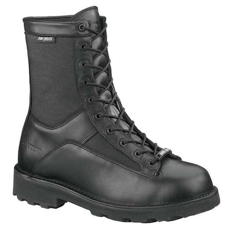 Men's Military/Tactical Boot, 8.5 M, 8 in Height, Black MPN:E03140