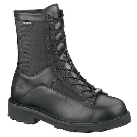 Men's Military/Tactical Boot, Plain Toe, EW, 8 in Height, Black MPN:E03140