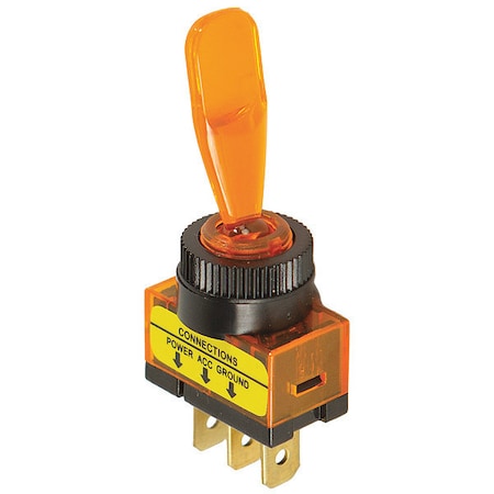 Toggle Switch, SPST, Red, Panel Mount MPN:20502