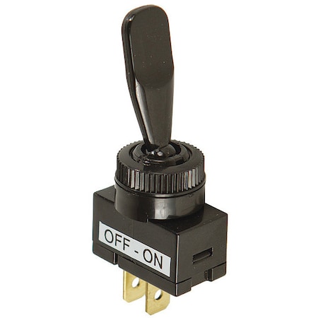 Toggle Switch, SPST, Black, Panel Mount MPN:20505