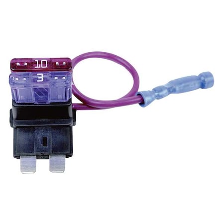 Dual Fuse Holder, Black; Red, Plug-In MPN:30003
