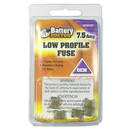 Retail 7.5 Amp Low Profile Fuse - Brown MPN:24157
