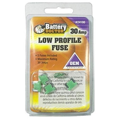 Retail 30 Amp Low Profile Fuse - Green MPN:24180