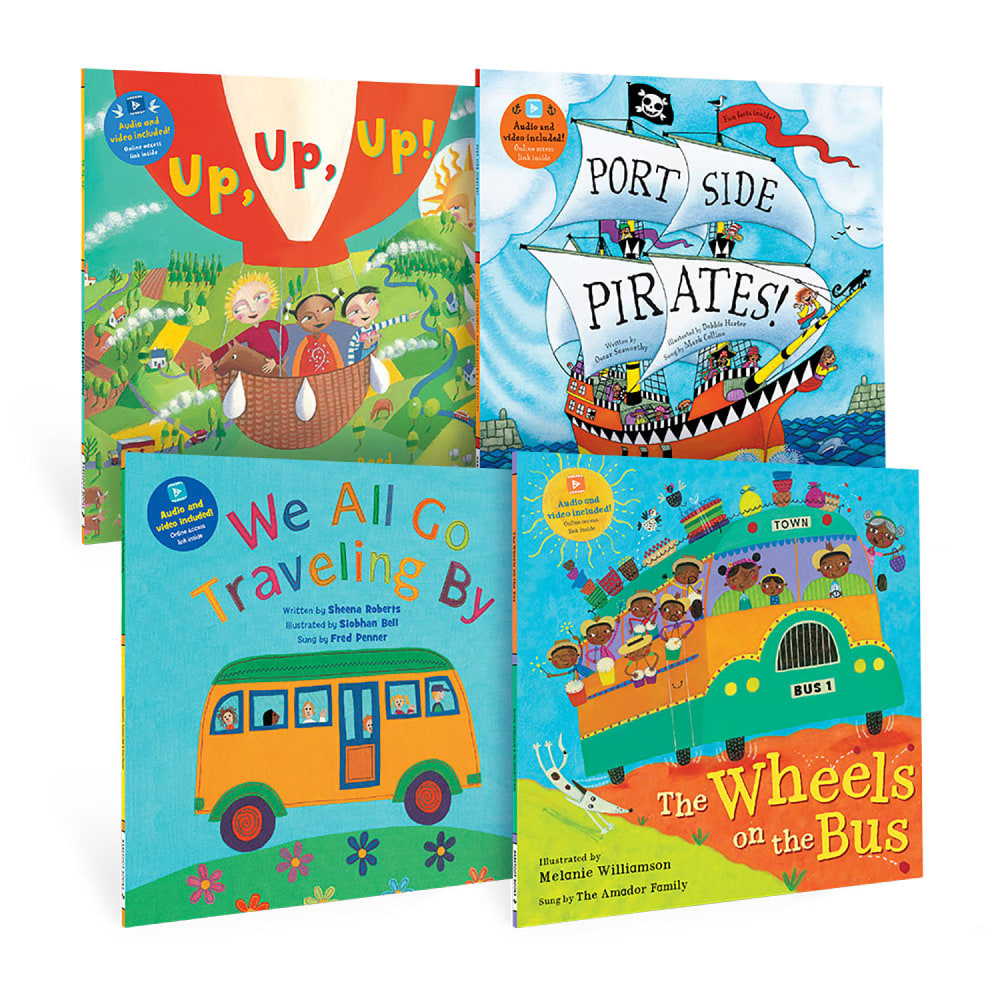 Barefoot Books Kindergarten Transportation Singalongs Book Bundle, Set Of 4 Books MPN:BBK9798888593349