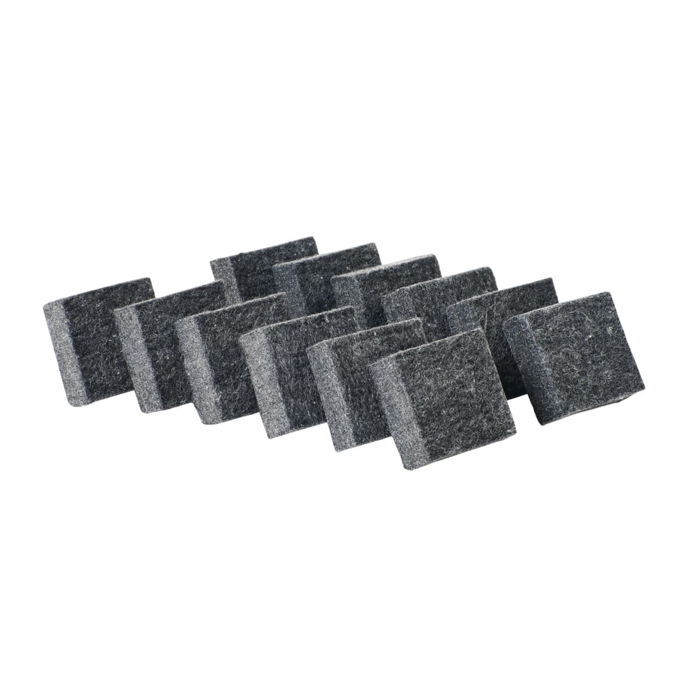 Charles Leonard Multi-Purpose Mini Dry-Erase & Chalkboard Erasers, 2in, Black, 12 Per Pack, Set Of 3 Packs MPN:CHL74520BN