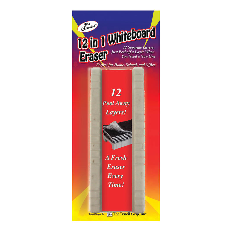 The Pencil Grip 12-In-1 Whiteboard Eraser, 5 3/4in x 2in, White, Pack Of 6 MPN:TPG350CBN