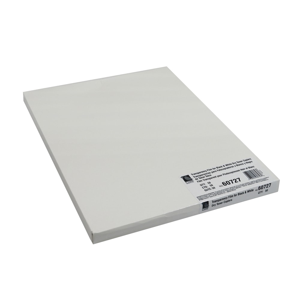 C-Line Desktop/Copier Transparency Film, 8 1/2in x 11in, Clear, 50 Sheets Per Box, Pack Of 2 Boxes MPN:CLI60727BN