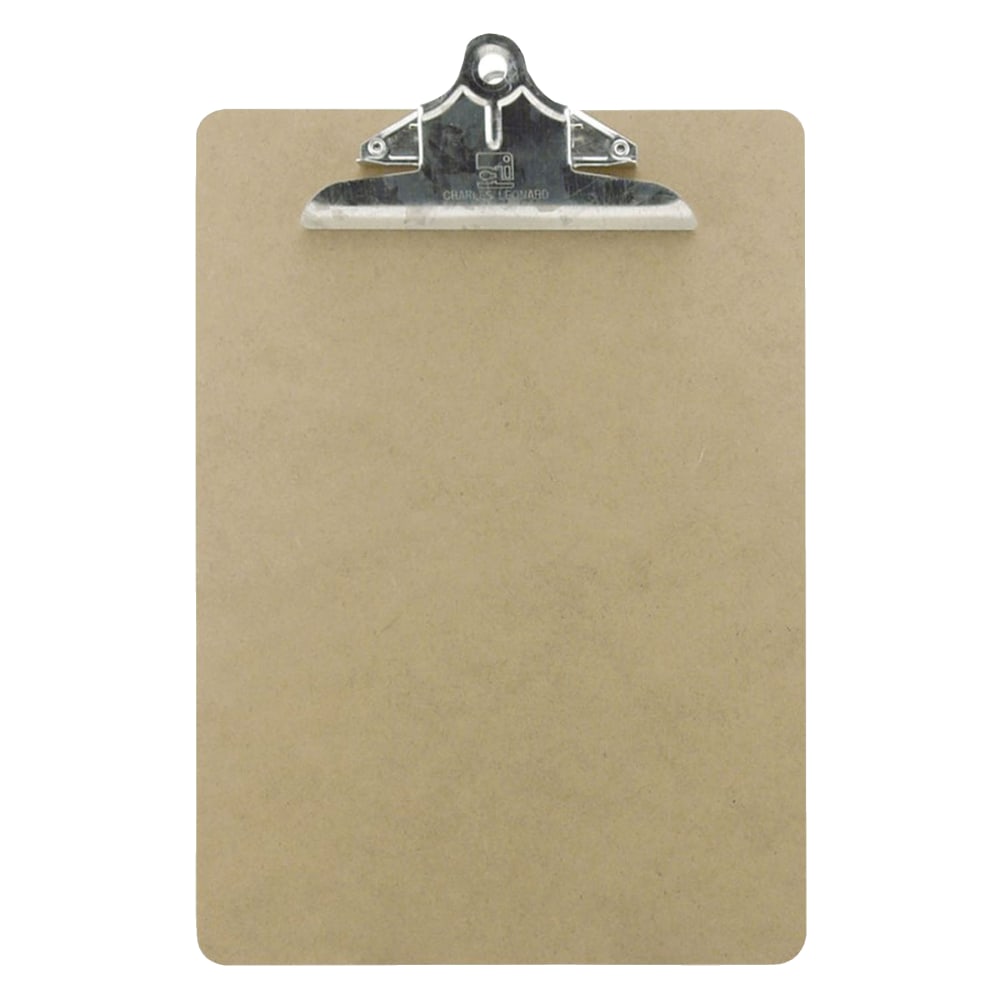 Charles Leonard Masonite Clipboards, 8 1/2in x 11in, Brown, Pack Of 12 MPN:CHL89243-12