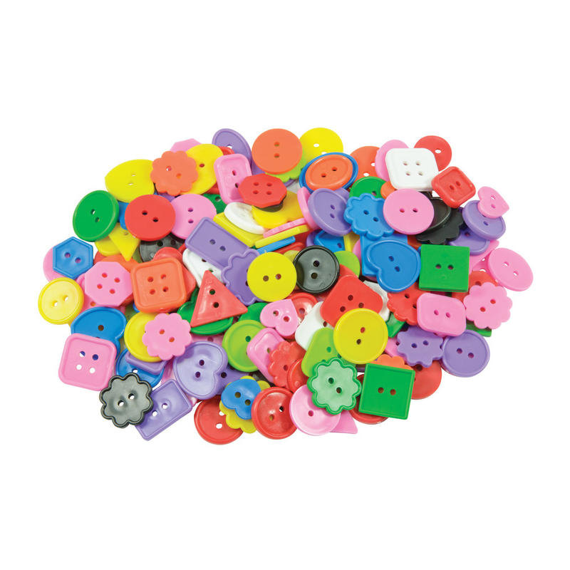 Roylco Bright Buttons, Assorted Colors, 1 lb Bag, Case Of 2 MPN:R-2132BN