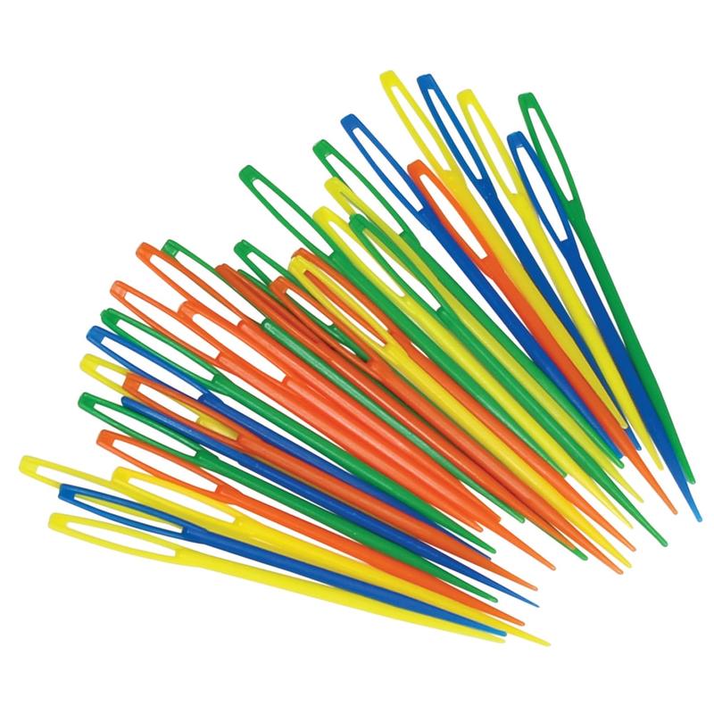 Roylco Childrens Plastic Lacing Needles, 3in, Assorted Colors, 32 Per Pack, Set Of 6 Packs MPN:R-5601BN