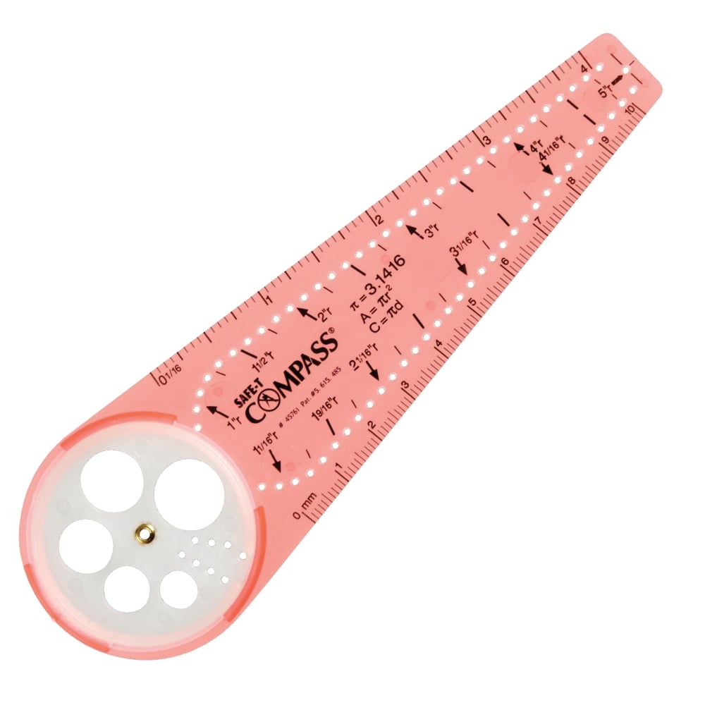 Learning Resources Super SAFE-T Plastic Compasses, 6in, Pack Of 12 MPN:STP45761BN
