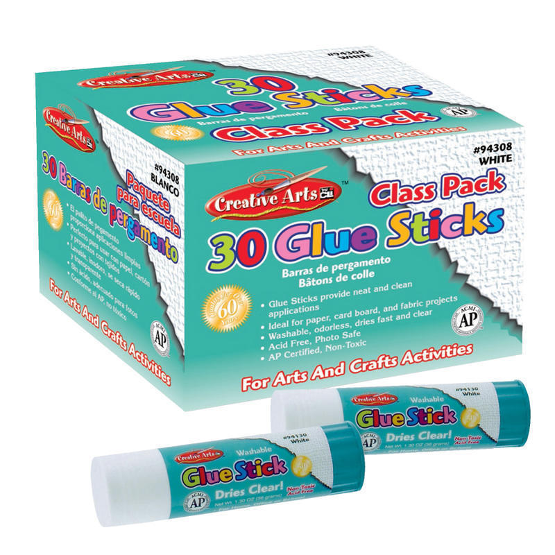 Charles Leonard Economy Glue Sticks, 0.28 Oz, Clear, Pack Of 60 MPN:CHL94308BN