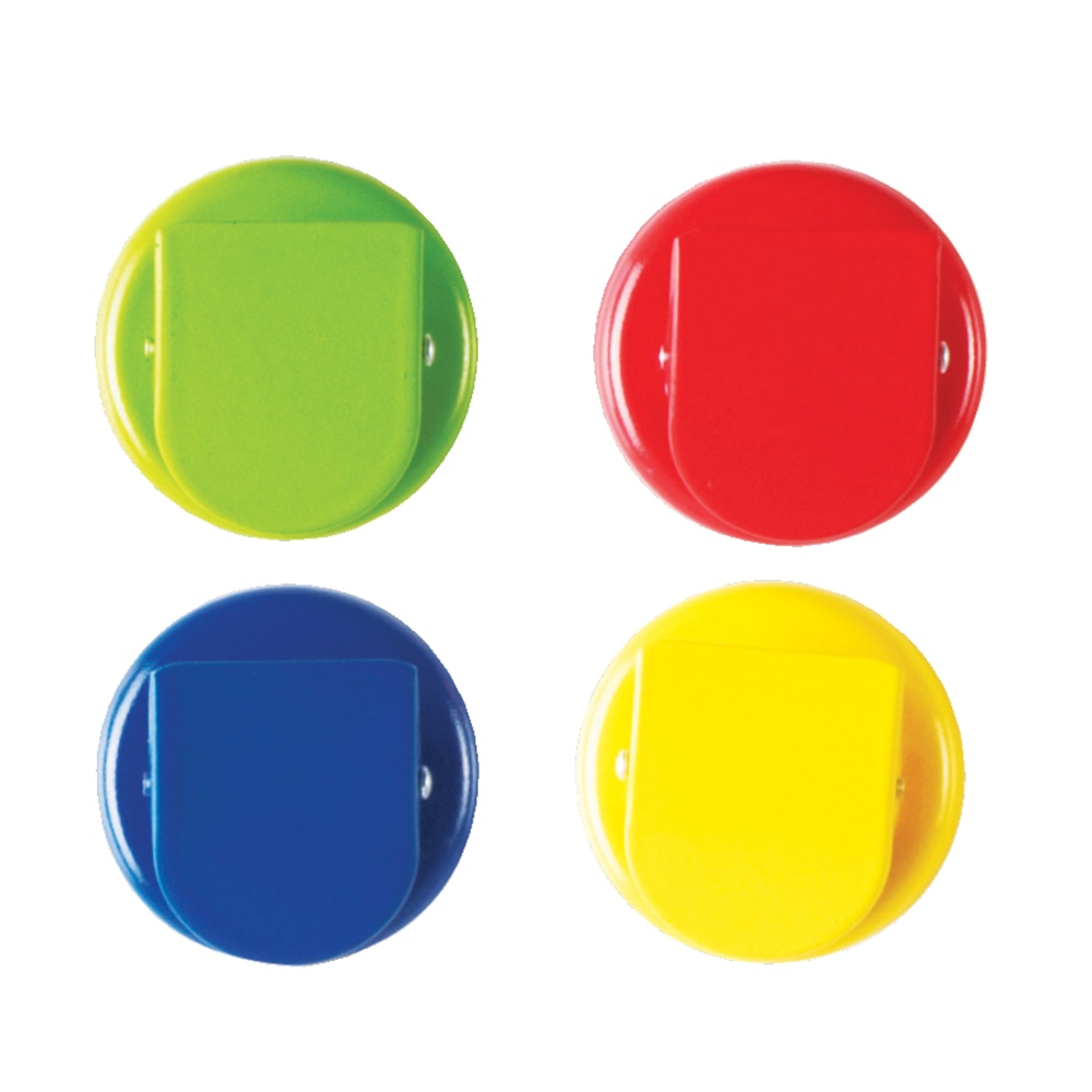 Learning Resources Super Strong Magnetic Clips, 1 1/2in, 50 Pages, Assorted Colors, 4 Hooks Per Pack, Set Of 2 Packs MPN:LER2692BN