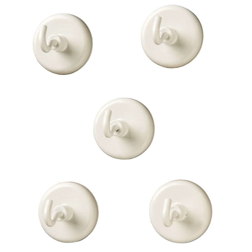 Learning Resources Magnetic Hooks, 1 1/4in, 13 Lb, White, 5 Hooks Per Pack, Set Of 2 Packs MPN:LER2698BN