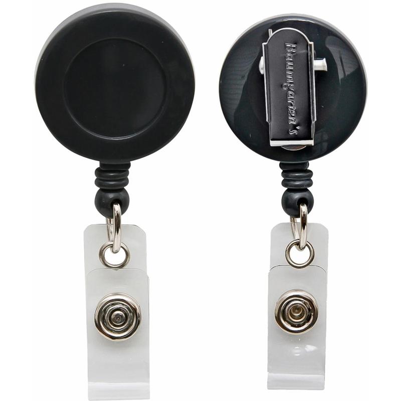 SICURIX Standard ID Badge Reel, Black (Min Order Qty 20) MPN:68844