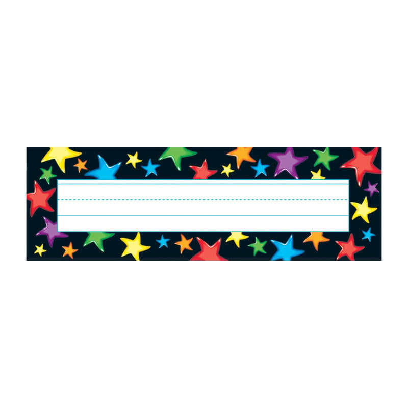 TREND Gel Stars Desk Toppers Name Plates, 2 7/8in x 9 1/2in, 36 Per Pack, 6 Packs MPN:T-69040BN