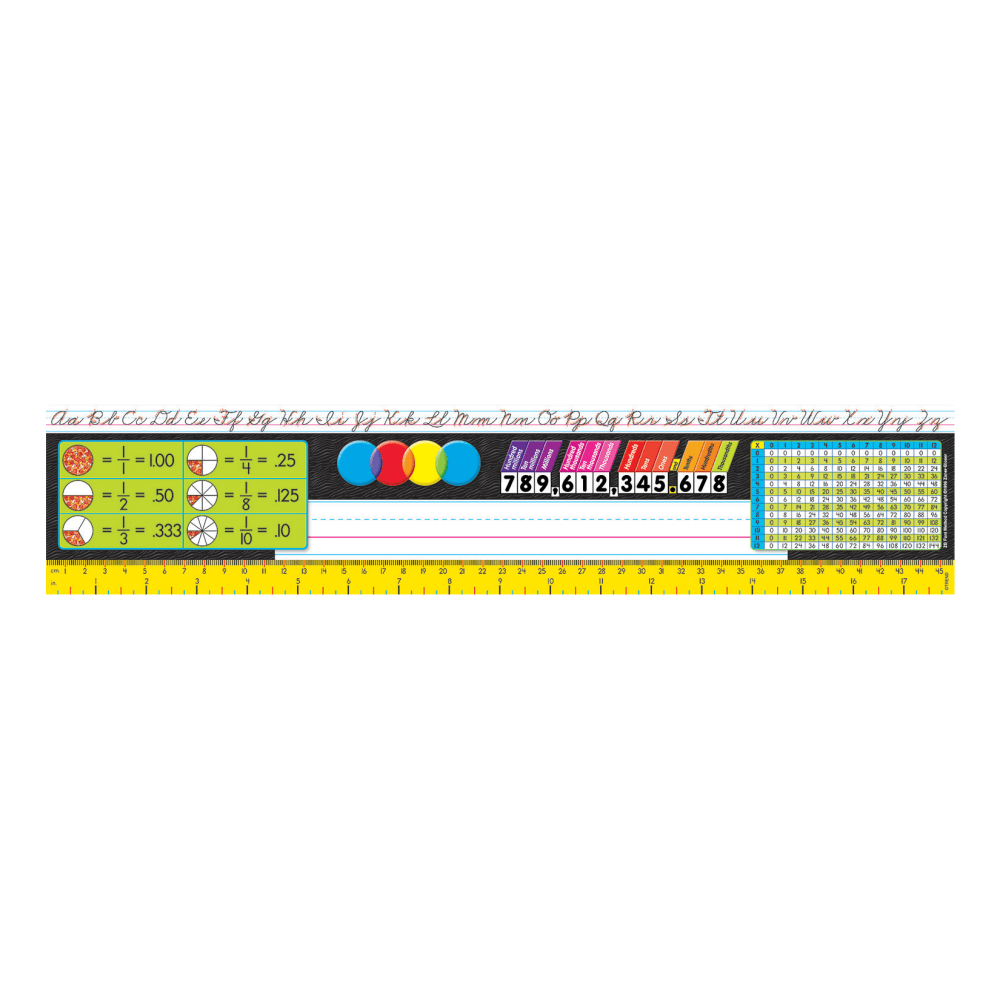 TREND Desk Toppers Reference Name Plates, Zaner-Bloser, 3 3/4in x 18in, Grades 3-5, 36 Plates Per Pack, Set Of 3 Packs MPN:T-69403BN