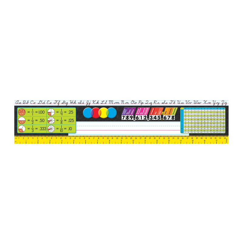 TREND Desk Toppers Reference Name Plates, Modern, 4 3/4in x 18in, Grades 3-5, 36 Plates Per Pack, Set Of 3 Packs MPN:T-69406BN