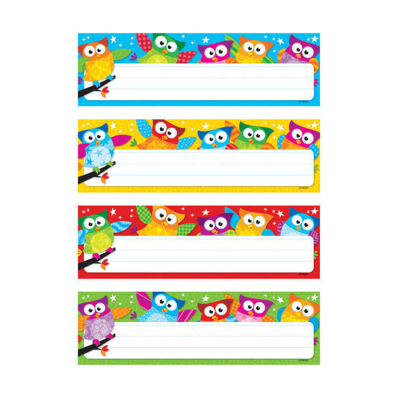 TREND Owl-Stars! Desk Toppers Name Plates Variety Pack, 2 7/8in x 9 1/2in, 32 Per Pack, 6 Packs MPN:T-69910BN