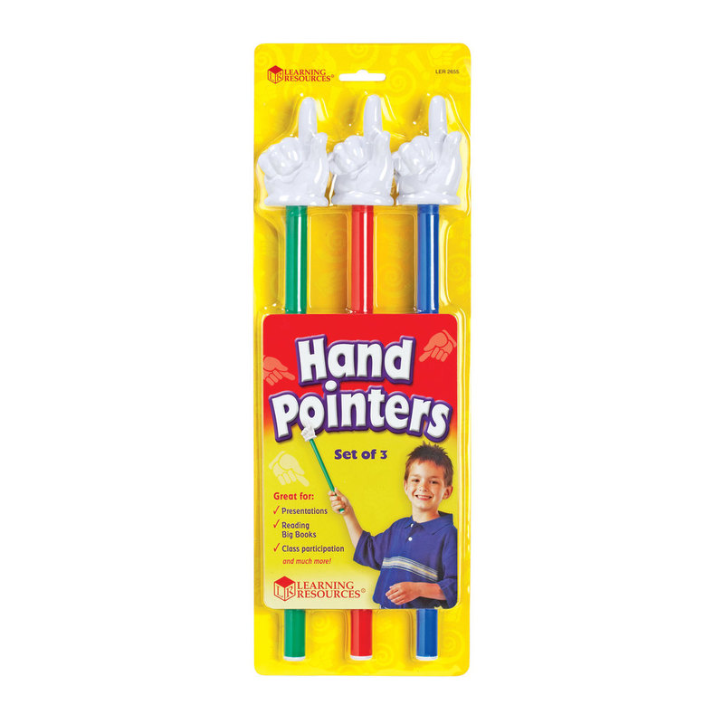 Learning Resources 15in Hand Pointers, 3 Per Pack, 2 Packs MPN:LER2655BN