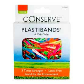 Baumgartens® Latex Free Plastibands Assorted Sizes/Colors 100/Box SF7000