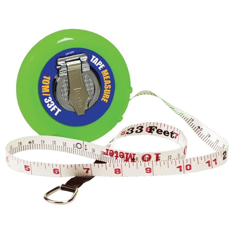 Learning Resources Wind-Up Tape Measure, 33ft/10 m, Pack Of 2 MPN:LER0365BN