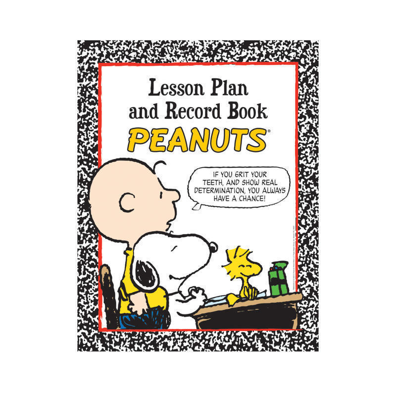 Eureka 40-Week Lesson Plan And Record Books, 8 1/2in x 11in, Peanuts, Pack Of 2 MPN:EU-866240BN