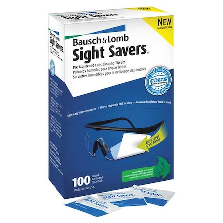 Pre-Moistened Lens Cleaning Tissues, Sight Savers, Anti-Static, Individually Wrapped, 100PK MPN:8574GM