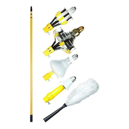 Light Bulb Changer Kit, Broken Bulb Changers & Duster, For Flood / Incandescent / Recessed Bulbs MPN:LBC-600SDLBD