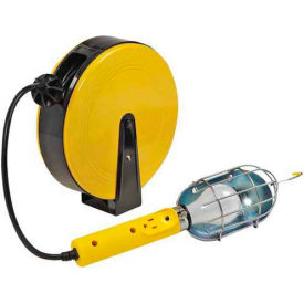 BAYCO Pro Trouble Light - 40' 16/3 with Tap on Metal Retractable Reel SL-840 - Pkg Qty 4