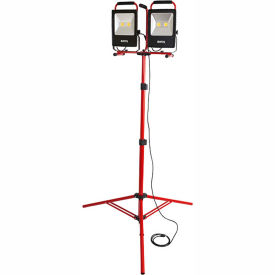BAYCO 10000 Lumen LED Dual Fixture Work Light on Tripod Stand SL-1530