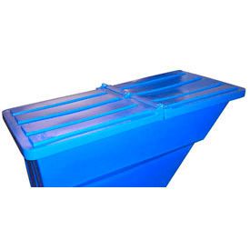 Hinged Lid for 1-7/10 Cu. Yd. Plastic Self-Dumping Hopper Blue 1.7 LID BLUE