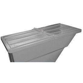Hinged Lid for 1-7/10 Cu. Yd. Plastic Self-Dumping Hopper Gray 1.7 LID GRAY