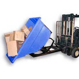 Plastic Self-Dumping Forklift Hopper 1-1/10 Cu. Yd. 1000 Lbs. Cap. Black SD-1.1 BLACK