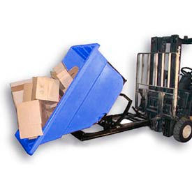 Plastic Self-Dumping Forklift Hopper 1-1/10 Cu. Yd. 1000 Lbs. Cap. Blue SD-1.1 BLUE