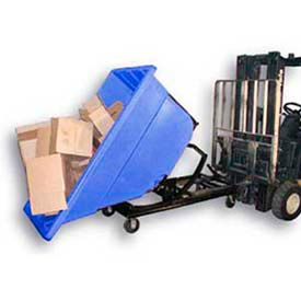 Plastic Self-Dumping Forklift Hopper W/ Caster Base 1-1/10 Cu. Yd. 1000 Lbs. Cap. Black SD-1.1-C BLACK