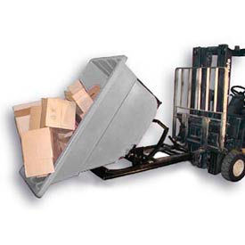 Plastic Self-Dumping Forklift Hopper 1-1/10 Cu. Yd. 1000 Lbs. Cap. Gray SD-1.1 GRAY