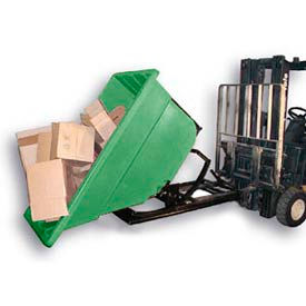 Plastic Self-Dumping Forklift Hopper 1-1/10 Cu. Yd. 1000 Lbs. Cap. Green SD-1.1 GREEN