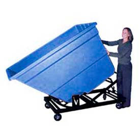 Plastic Self-Dumping Forklift Hopper W/ Caster Base 1-7/10 Cu. Yd. 1200 Lbs. Cap. Black SD-1.7-C BLACK