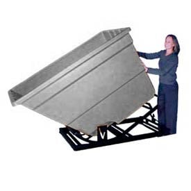 Plastic Self-Dumping Forklift Hopper 1-7/10 Cu. Yd. 1200 Lbs. Cap. Gray SD-1.7 GRAY
