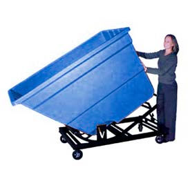 Plastic Self-Dumping Forklift Hopper W/ Caster Base 11/5 Cu. Yd. 1500 Lbs. Cap. Blue SD-2.2-C BLUE