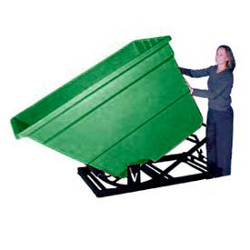 Plastic Self-Dumping Forklift Hopper 11/5 Cu. Yd. 1500 Lbs. Cap. Green SD-2.2 GREEN