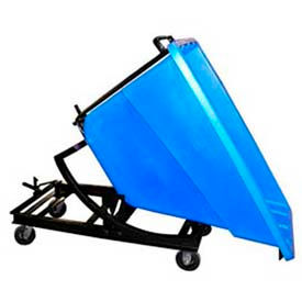 Plastic Self-Dumping Forklift Hopper W/ Caster Base 5/8 Cu. Yd. 750 Lbs. Cap. Black SD-5/8-C BLACK