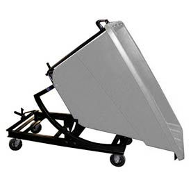 Plastic Self-Dumping Forklift Hopper W/ Caster Base 5/8 Cu. Yd. 750 Lbs. Cap. Gray SD-5/8C GRAY