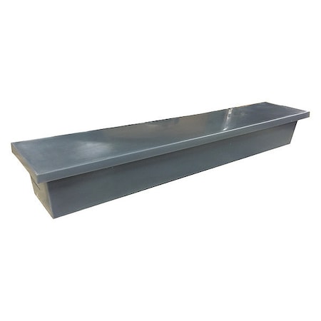 Tapered with Lid Storage Container W/ Lid, 12 in W x 8 in H, Gray, Plastic MPN:KW-2L