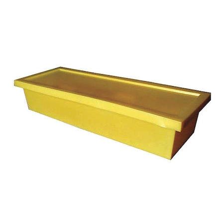 Tapered with Lid Storage Container W/ Lid, 42 in L x 15 in W x 8 in H, Gray, Plastic MPN:KW-3