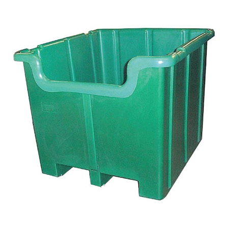 Drop-Front Pallet Container 37 in W, 32 in H, Gray MPN:MBF-2
