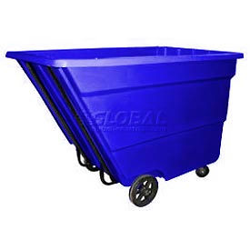 Bayhead Products Medium Duty Plastic Tilt Truck 2-2/10 Cu. Yd. Cap 2200 Lbs. Cap Blue 2.2 CU-S-BLUE